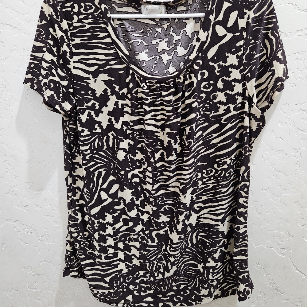Stylish Brown and Tan Women's Top